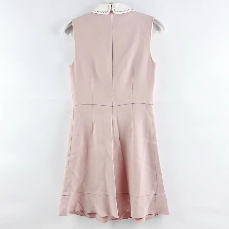 Valentino Valentino Pink Sleeveless Dress with Collar 0089 Size ONE SIZE - 2 Thumbnail