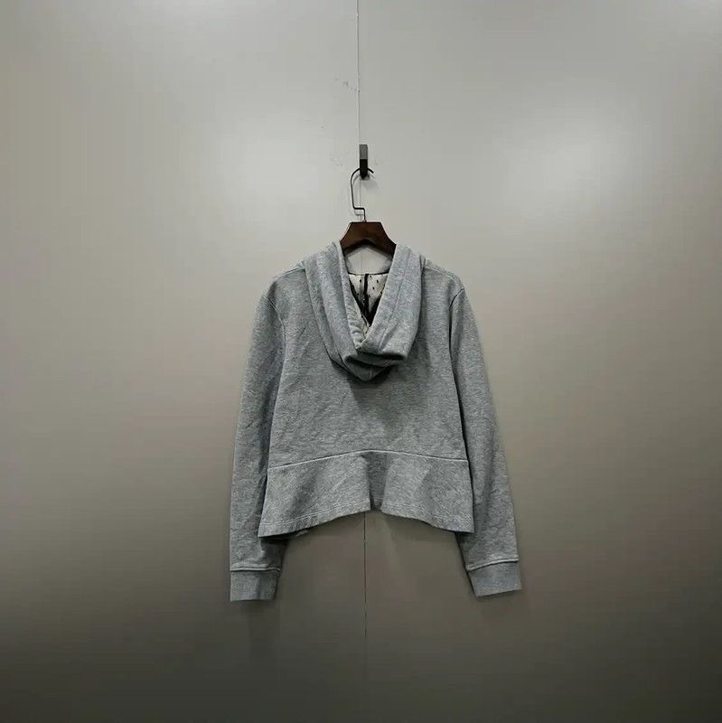 Valentino Valentino Gray Cotton Cropped Hoodie for Women 0089 Size M / US 6-8 / IT 42-44 - 2 Thumbnail