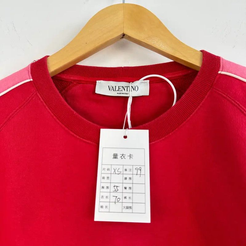 Valentino Valentino Red Cotton Women's Sweatshirt 0089 Size XS / US 0-2 / IT 36-38 - 3 Thumbnail