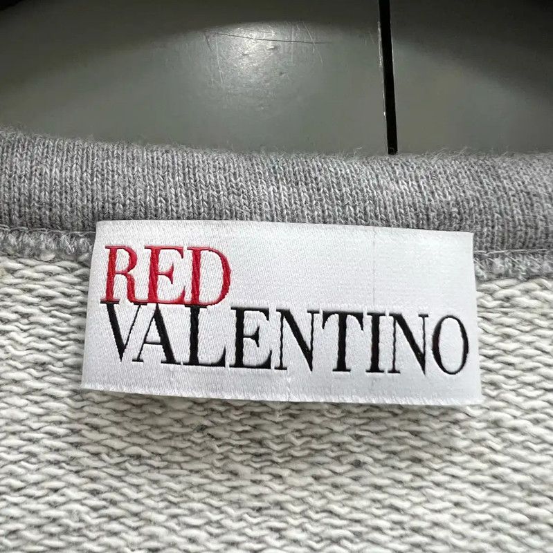 Valentino Valentino Gray Cotton Logo Hoodie for Women 0089 Size S / US 4 / IT 40 - 2 Thumbnail