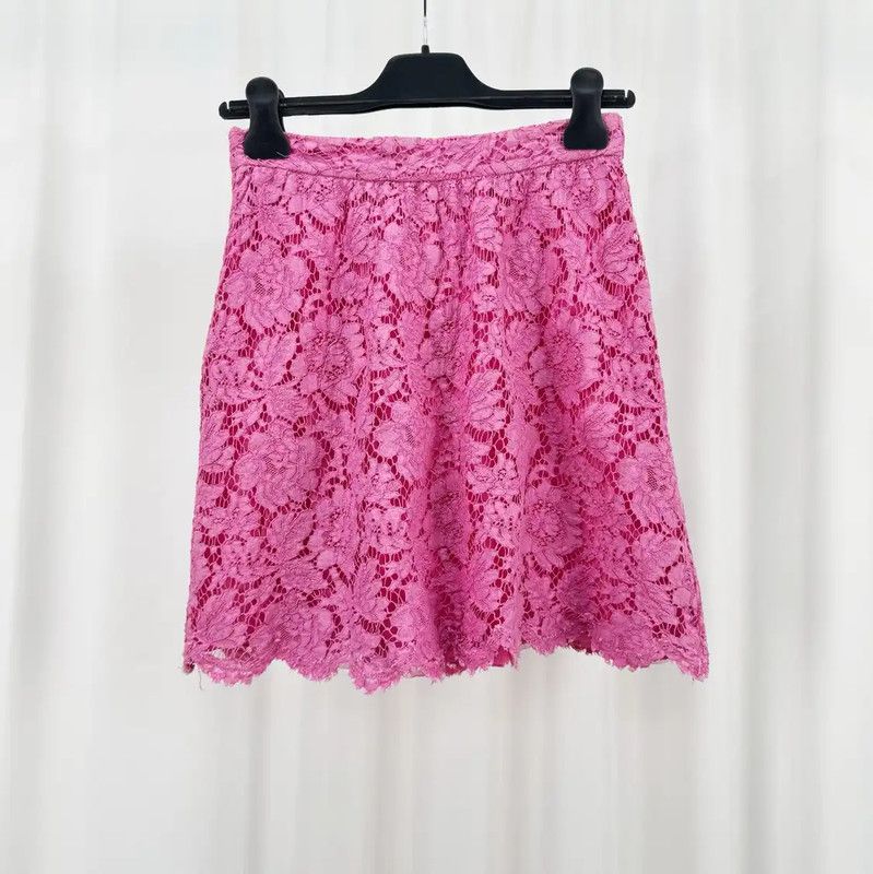 Valentino Valentino Pink Cotton Blend Skirt 0089 Size 30" / US 8 / IT 44 - 2 Thumbnail