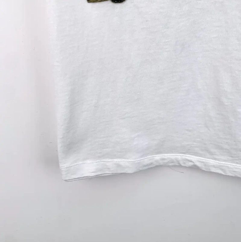 Valentino Valentino White Cotton Women's T-Shirt with Embroidery 0089 Size S / US 4 / IT 40 - 4 Thumbnail