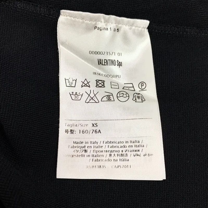 Valentino Valentino Black Short Sleeve Women's T-Shirt 0089 Size XS / US 0-2 / IT 36-38 - 6 Thumbnail