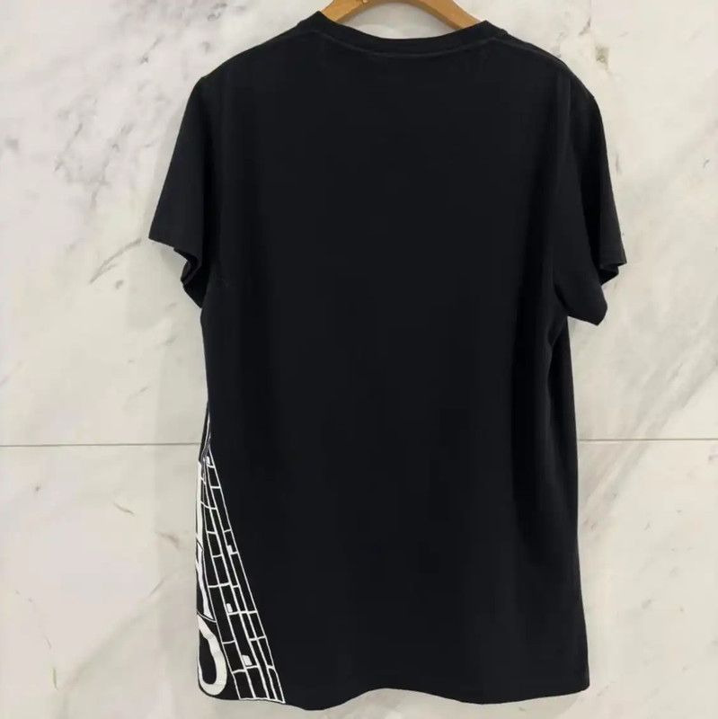 Valentino Valentino Black Logo Print Short Sleeve T-Shirt 0089 Size XS / US 0-2 / IT 36-38 - 2 Thumbnail