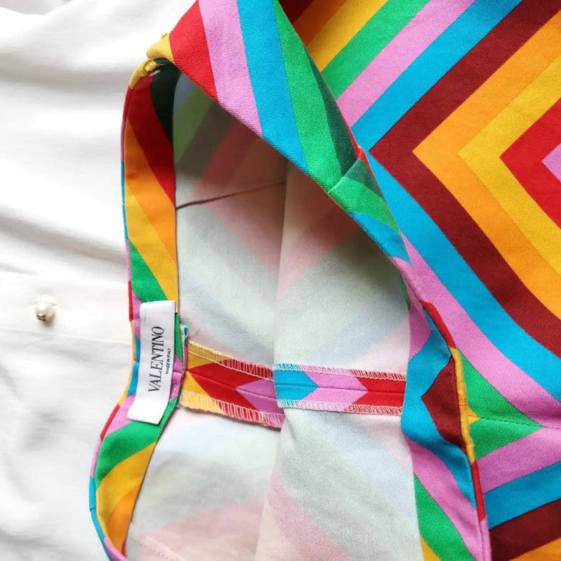 Valentino Valentino Colorful Striped Summer Women's Shorts 0089 Size 23" - 5 Thumbnail