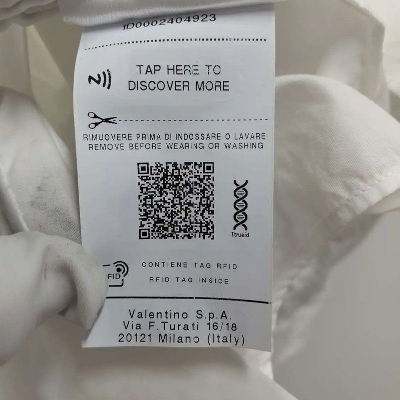 Valentino Valentino White Long Sleeve Cotton Shirt 0089 Size M / US 6-8 / IT 42-44 - 5 Thumbnail