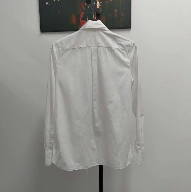Valentino Valentino White Long Sleeve Cotton Shirt 0089 Size M / US 6-8 / IT 42-44 - 2 Thumbnail