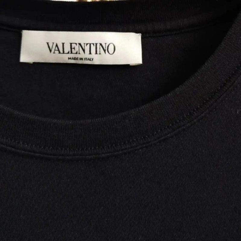Valentino Valentino Black Cotton Print Short Sleeve T-shirt 0089 Size M / US 6-8 / IT 42-44 - 5 Thumbnail