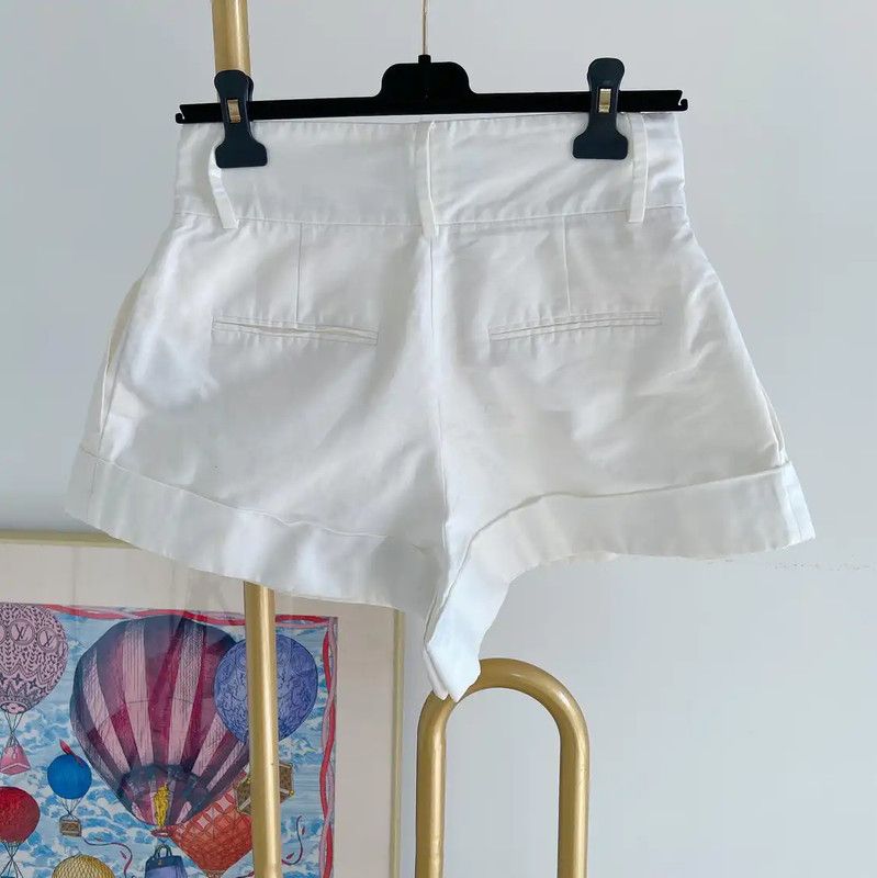 Valentino Valentino White Cotton Women's Shorts 0089 Size 30" / US 8 / IT 44 - 2 Thumbnail