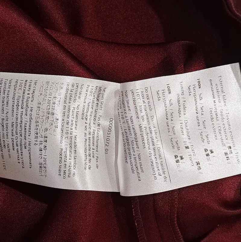 Valentino Valentino Burgundy Silk Summer Shorts for Women 0089 Size 26" / US 2 / IT 38 - 6 Thumbnail