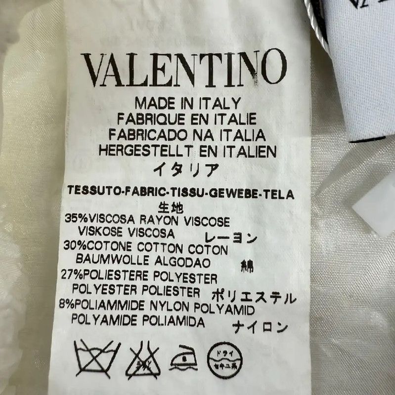 Valentino Valentino White Silk Midi Skirt 0089 Size 28" / US 6 / IT 42 - 4 Thumbnail