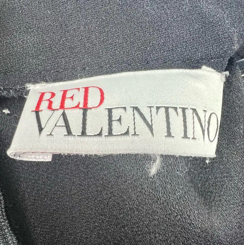 Valentino Valentino Black Cotton Dress with Unique Collar 0089 Size ONE SIZE - 3 Thumbnail