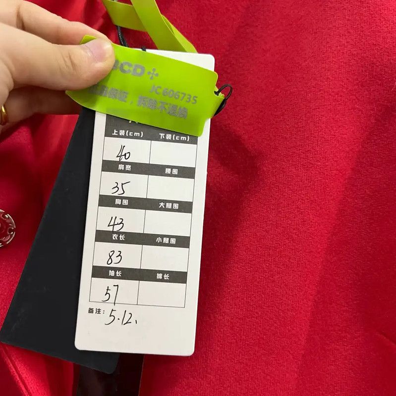 Valentino Valentino Red Cotton Midi Coat for Women 0089 Size ONE SIZE - 5 Thumbnail