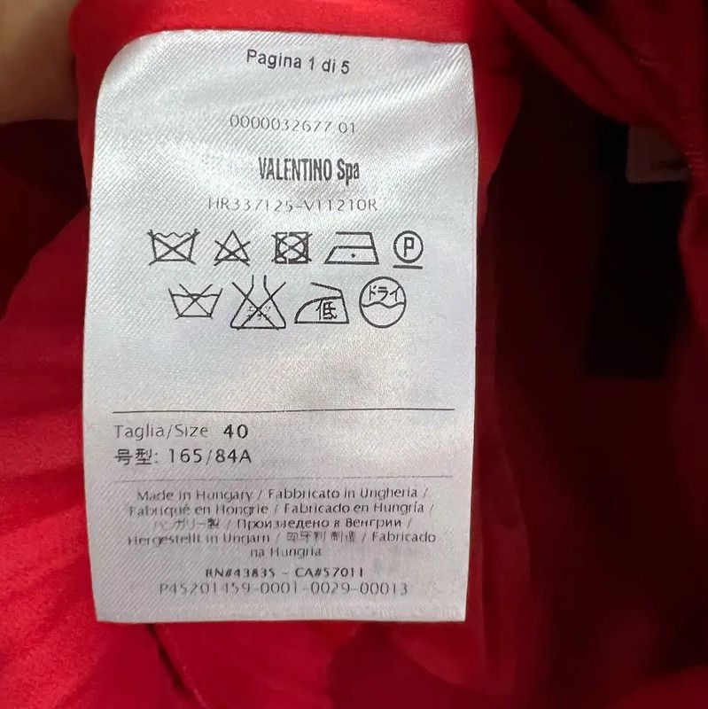 Valentino Valentino Red Cotton Midi Coat for Women 0089 Size ONE SIZE - 3 Thumbnail