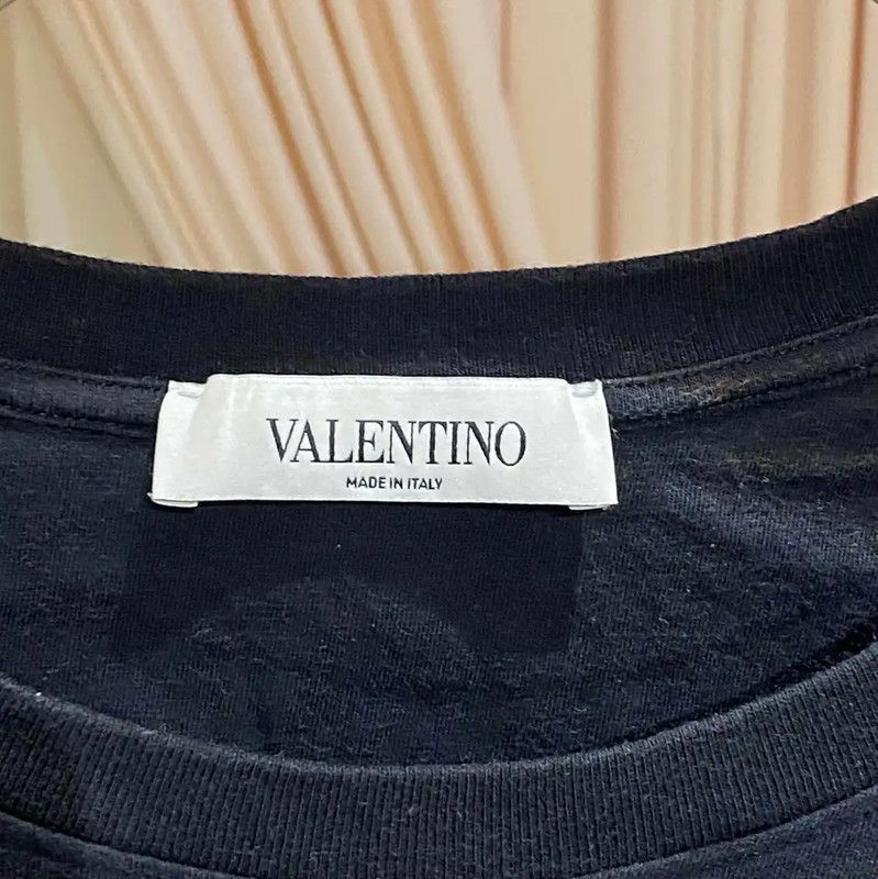 Valentino Valentino Black Cotton T-Shirt for Women 0089 Size M / US 6-8 / IT 42-44 - 3 Thumbnail
