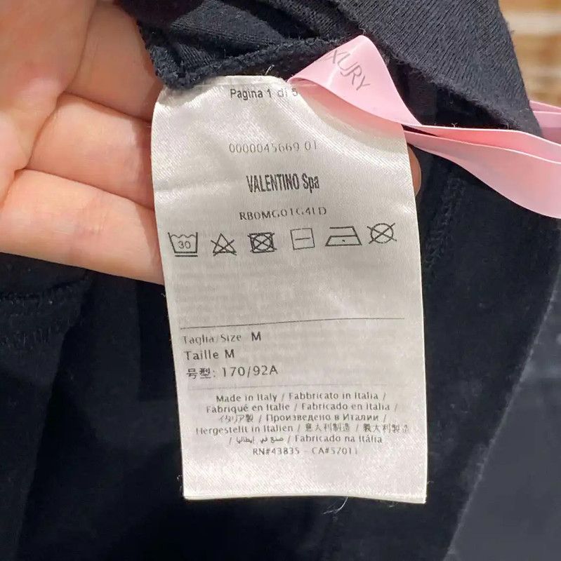 Valentino Valentino Black Cotton T-Shirt for Women 0089 Size M / US 6-8 / IT 42-44 - 4 Thumbnail