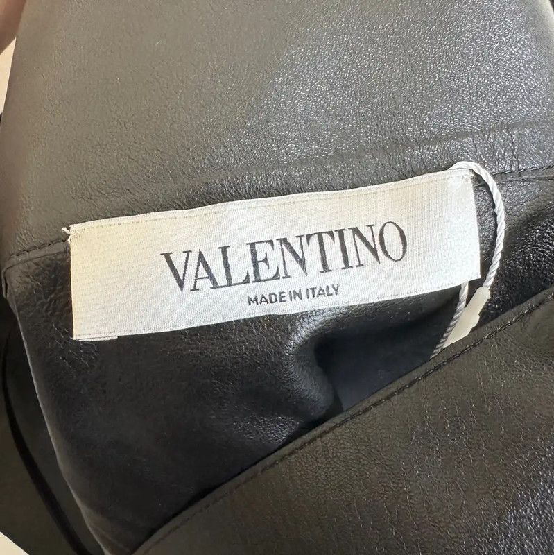 Valentino Valentino Black Leather Dress for Women 0089 Size M / US 6-8 / IT 42-44 - 3 Thumbnail