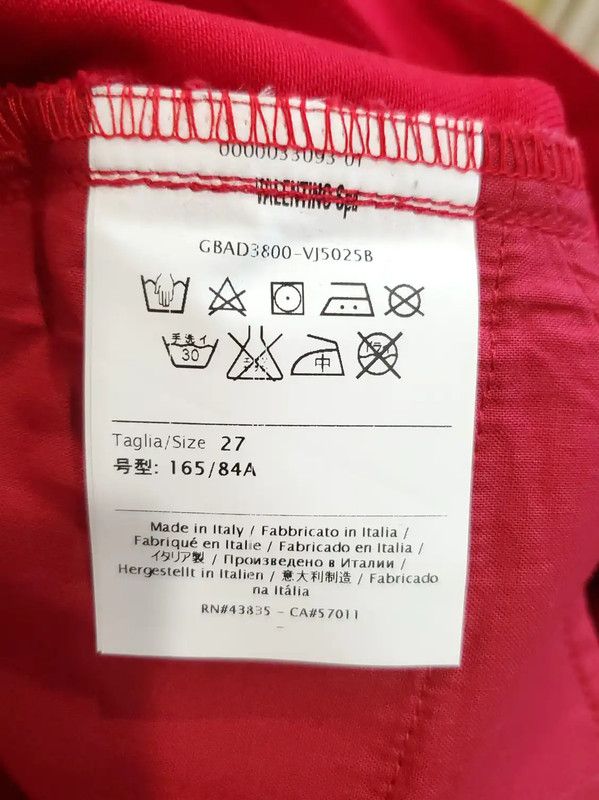 Valentino Valentino Red Cotton Women's Shorts 0089 Size 27" / US 4 / IT 40 - 4 Thumbnail
