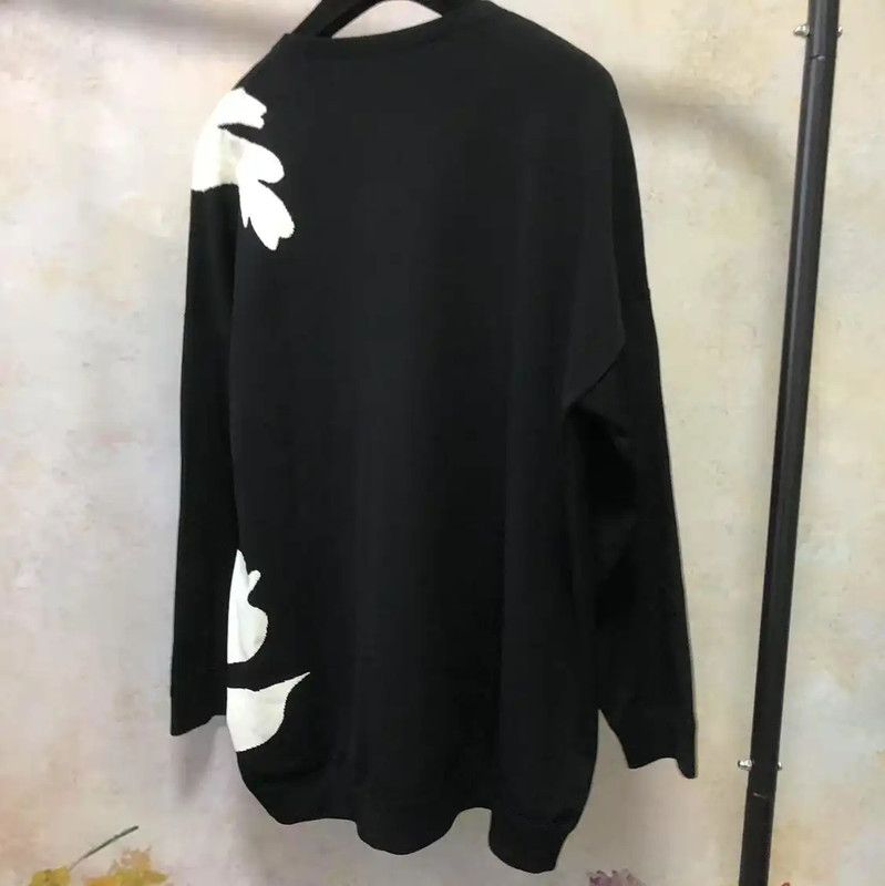 Valentino Valentino Black Wool Blend Floral Sweater 0089 Size XS / US 0-2 / IT 36-38 - 4 Thumbnail
