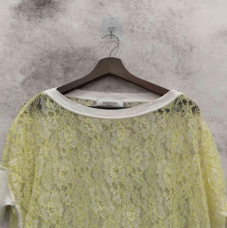 Valentino Valentino Yellow Cotton Women's T-Shirt 0089 Size L / US 10 / IT 46 - 3 Thumbnail