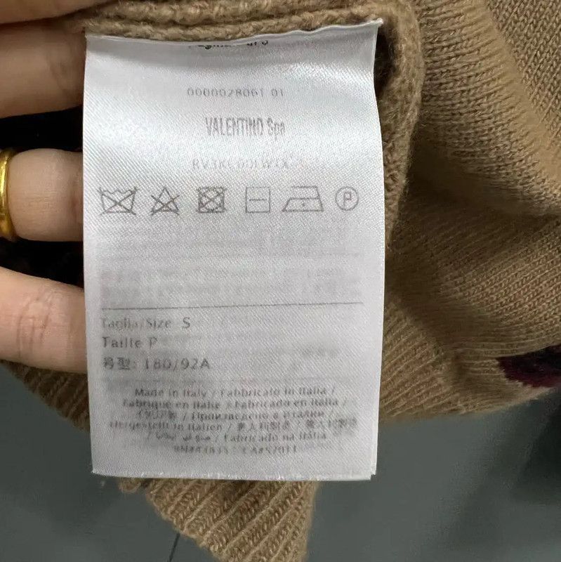 Valentino Valentino Spring Autumn Khaki Wool Sweater 0089 Size S / US 4 / IT 40 - 3 Thumbnail