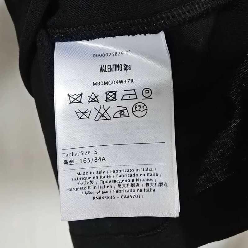 Valentino Valentino Summer Black Cotton Graphic Short Tee 0089 Size S / US 4 / IT 40 - 5 Thumbnail