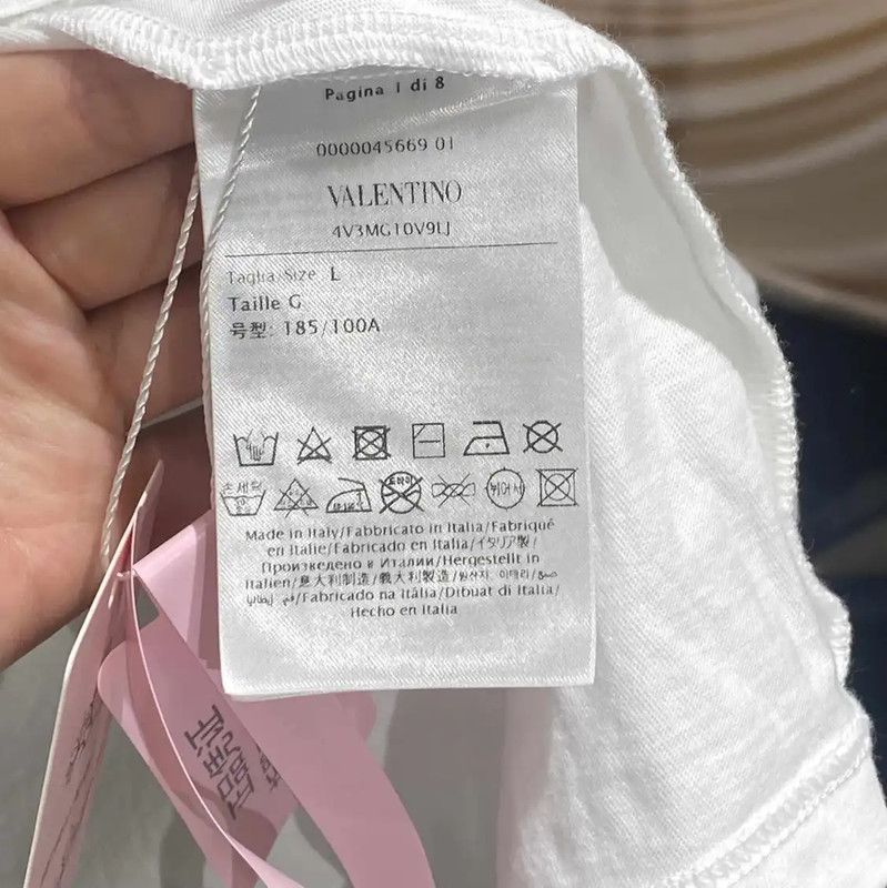 Valentino Valentino White Cotton T-Shirt for Women 0089 Size L / US 10 / IT 46 - 4 Thumbnail