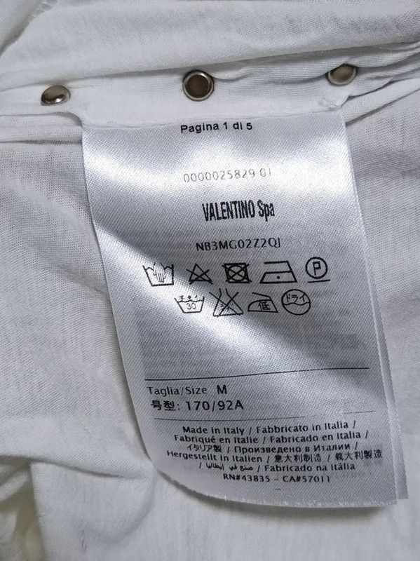 Valentino Valentino White Cotton Short Sleeve T-Shirt 0089 Size M / US 6-8 / IT 42-44 - 3 Thumbnail