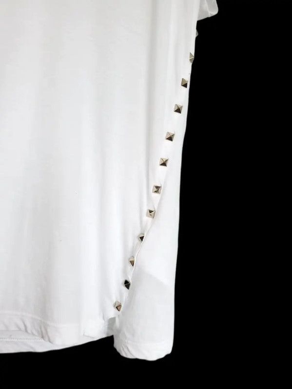 Valentino Valentino White Cotton Short Sleeve T-Shirt 0089 Size M / US 6-8 / IT 42-44 - 2 Thumbnail