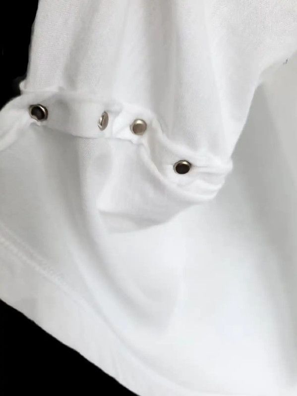 Valentino Valentino White Cotton Short Sleeve T-Shirt 0089 Size M / US 6-8 / IT 42-44 - 5 Thumbnail