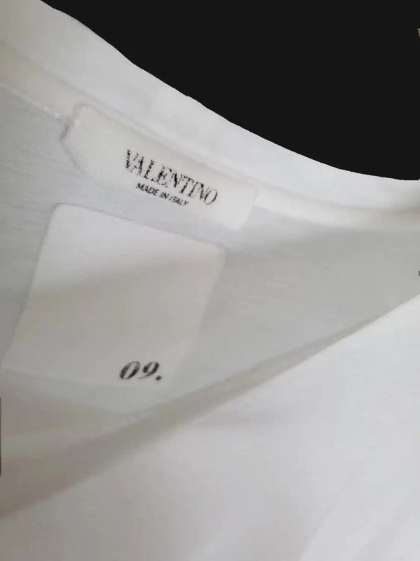Valentino Valentino White Cotton Short Sleeve T-Shirt 0089 Size M / US 6-8 / IT 42-44 - 4 Thumbnail