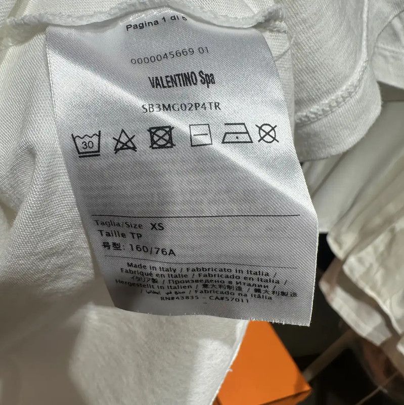 Valentino Valentino Women's White Graphic Cotton T-Shirt 0089 Size XS / US 0-2 / IT 36-38 - 6 Thumbnail