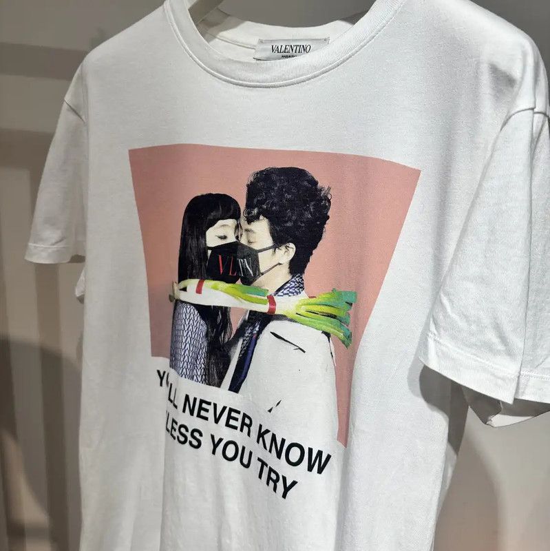 Valentino Valentino Women's White Graphic Cotton T-Shirt 0089 Size XS / US 0-2 / IT 36-38 - 4 Thumbnail