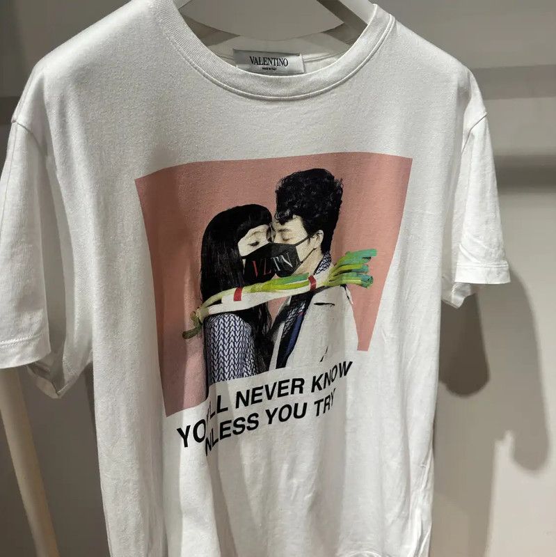 Valentino Valentino Women's White Graphic Cotton T-Shirt 0089 Size XS / US 0-2 / IT 36-38 - 3 Thumbnail