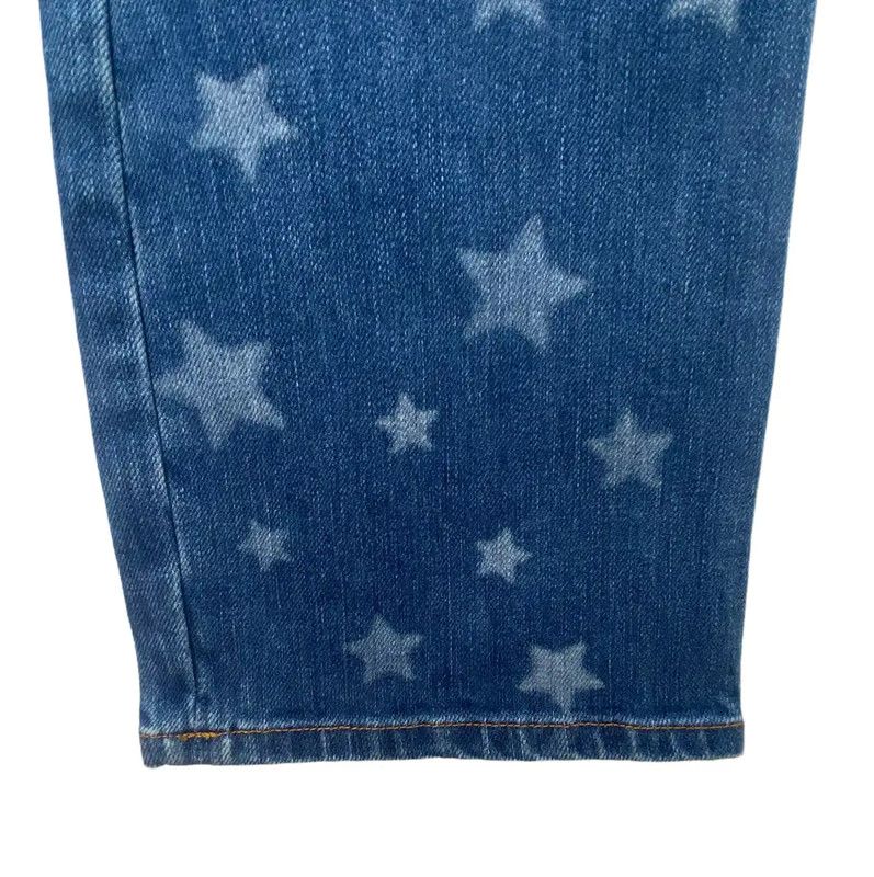 Valentino Valentino Women's Blue Star Print Denim Pants 0089 Size 23" - 3 Thumbnail