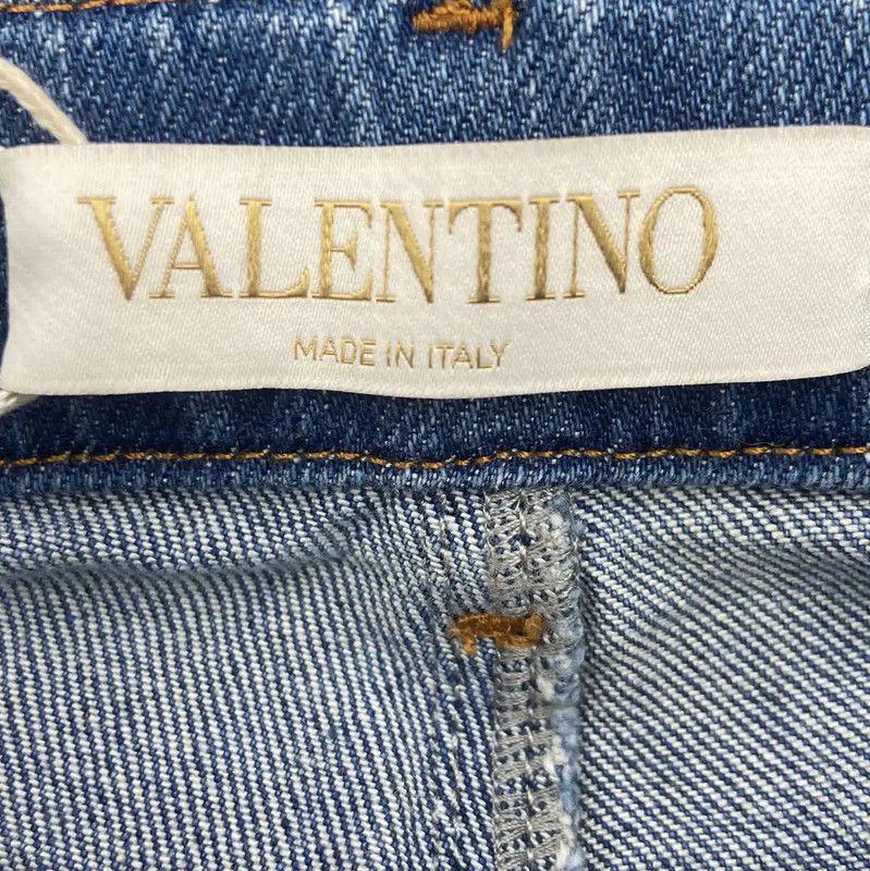 Valentino Valentino Women's Blue Star Print Denim Pants 0089 Size 23" - 5 Thumbnail