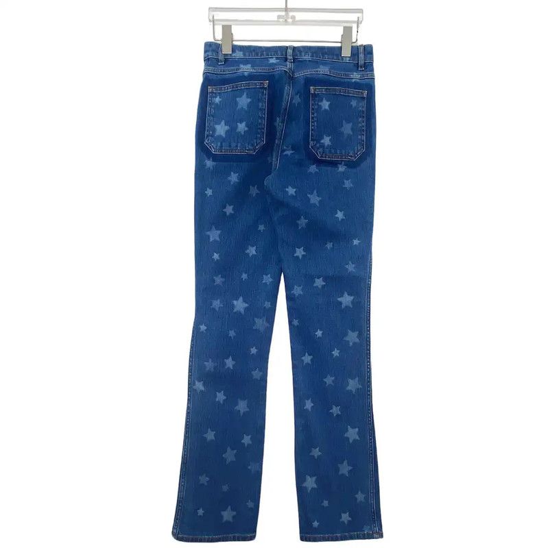 Valentino Valentino Women's Blue Star Print Denim Pants 0089 Size 23" - 2 Thumbnail