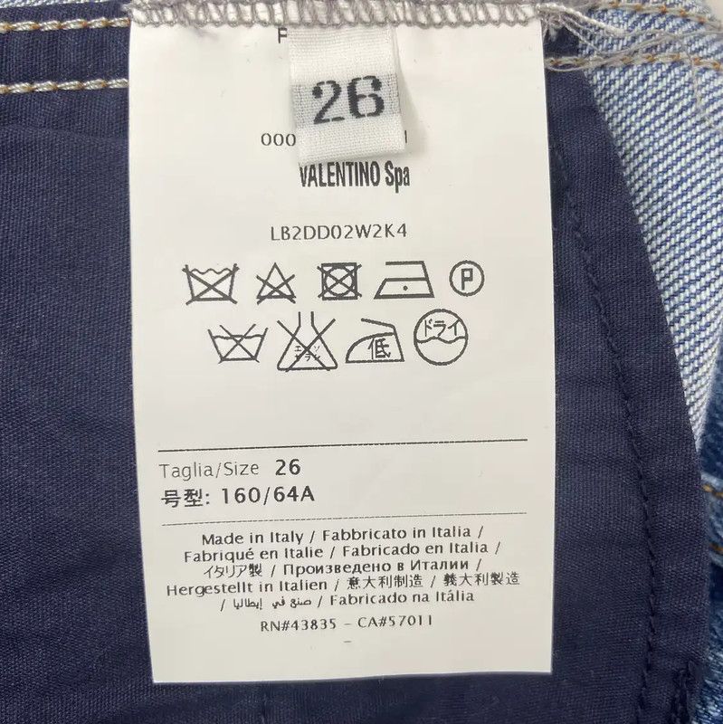 Valentino Valentino Women's Blue Star Print Denim Pants 0089 Size 23" - 6 Thumbnail