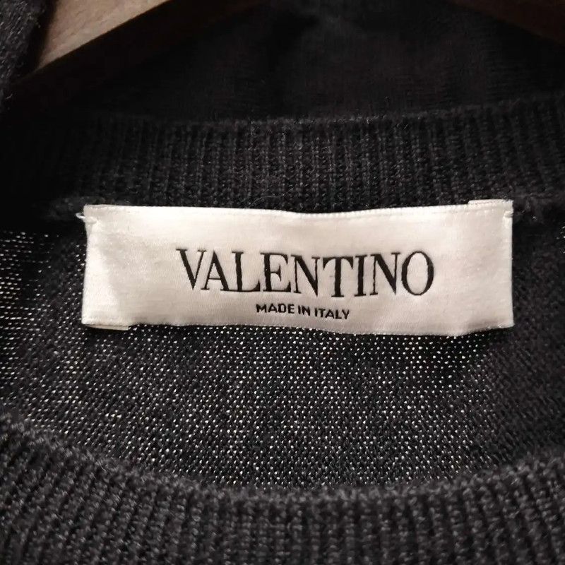 Valentino Valentino Black Wool Long Sleeve Dress 0089 Size S / US 4 / IT 40 - 3 Thumbnail