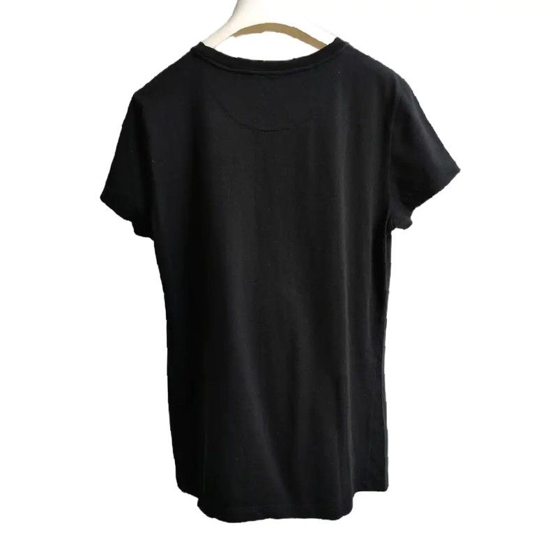 Valentino Valentino Black Cotton Short Sleeve Tee 0089 Size S / US 4 / IT 40 - 2 Thumbnail