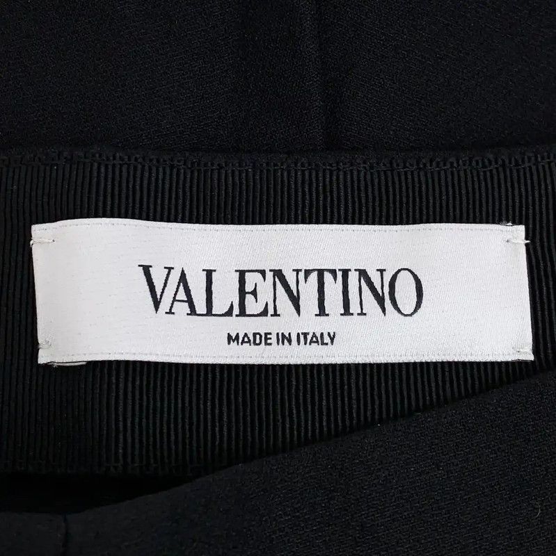 Valentino Valentino Black Women's Shorts with Scalloped Hem 0089 Size 23" - 5 Thumbnail