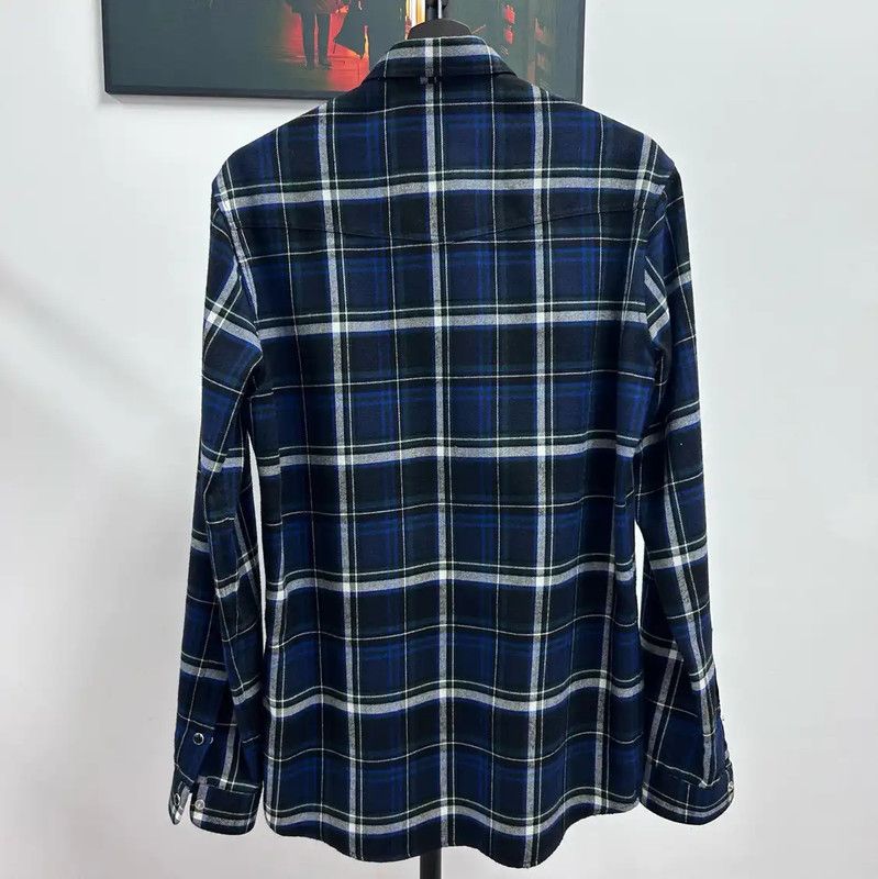 Valentino Valentino Long Sleeve Blue Cotton Shirt 0089 Size L / US 10 / IT 46 - 2 Thumbnail