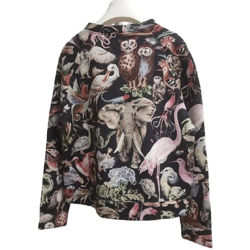 Valentino Valentino Spring Black Cotton Printed Long Sleeve Sweatshirt 0089 Size S / US 4 / IT 40 - 2 Thumbnail