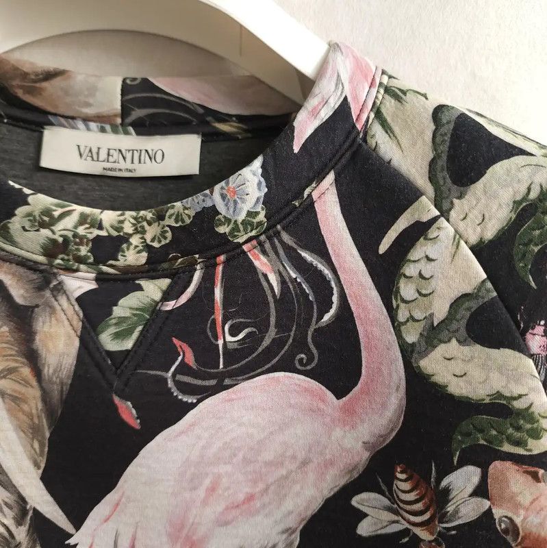 Valentino Valentino Spring Black Cotton Printed Long Sleeve Sweatshirt 0089 Size S / US 4 / IT 40 - 6 Thumbnail
