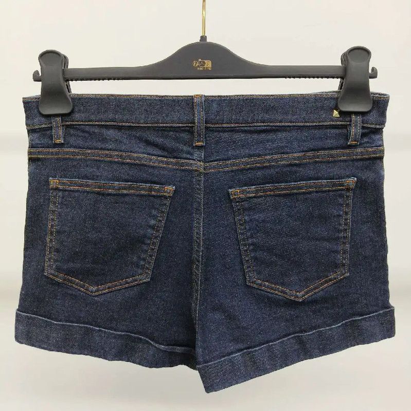 Valentino Valentino Blue Women's Denim Shorts 0089 Size 28" / US 6 / IT 42 - 2 Thumbnail