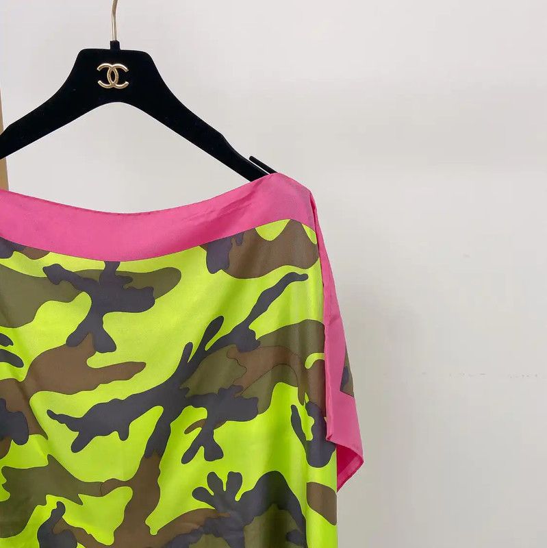 Valentino Valentino Color Block Silk Midi Dress 0089 Size ONE SIZE - 3 Thumbnail