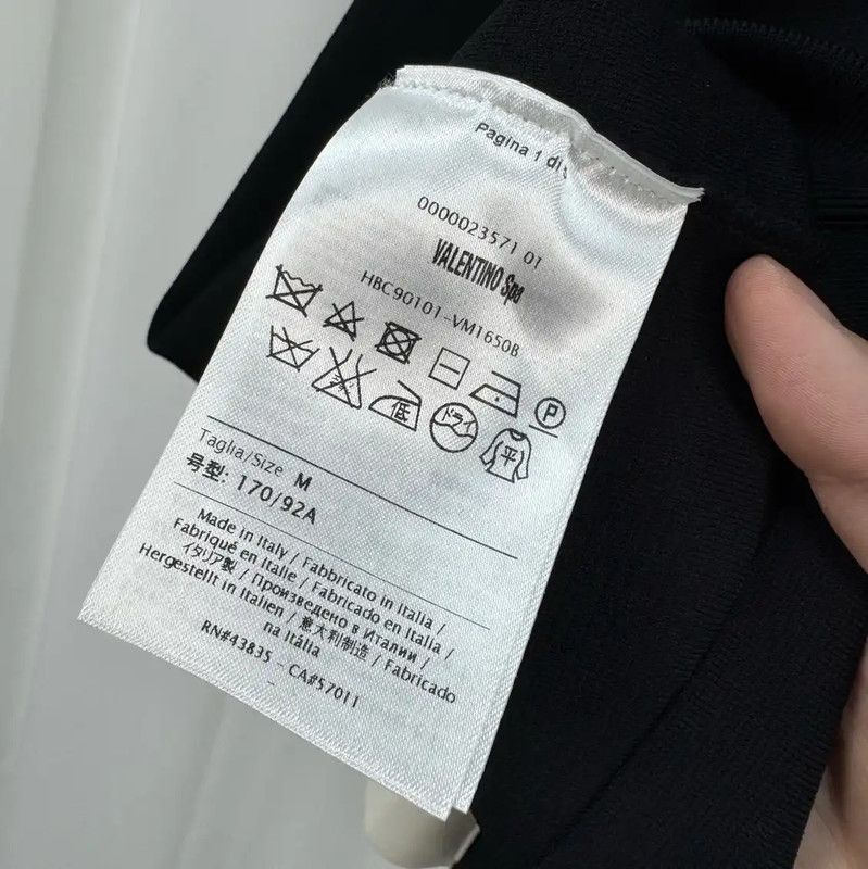 Valentino Valentino Black Cotton-Blend Long Sleeve Sweatshirt 0089 Size M / US 6-8 / IT 42-44 - 7 Thumbnail