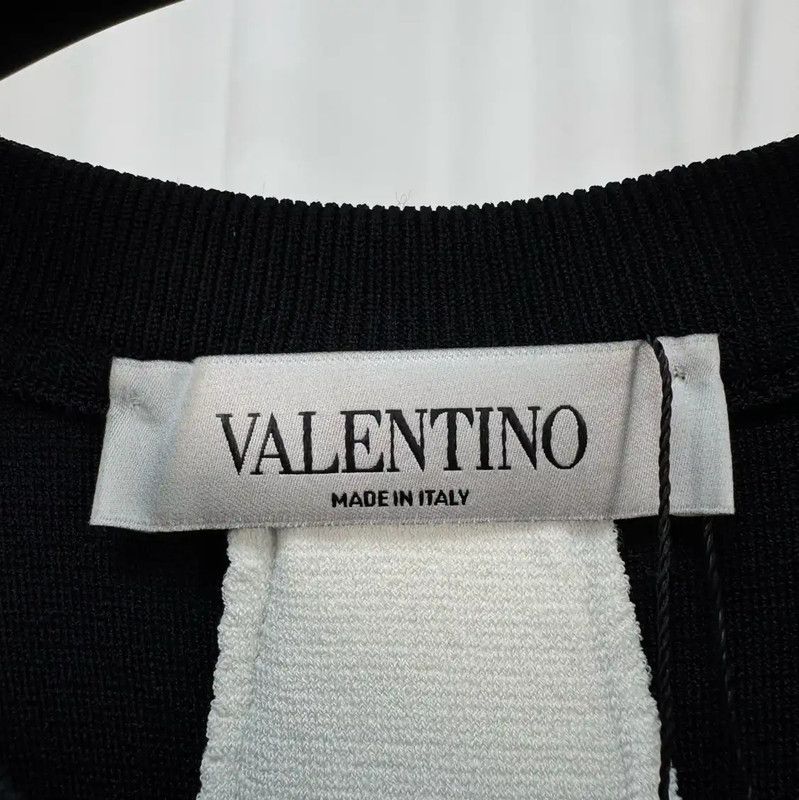 Valentino Valentino Black Cotton-Blend Long Sleeve Sweatshirt 0089 Size M / US 6-8 / IT 42-44 - 6 Thumbnail