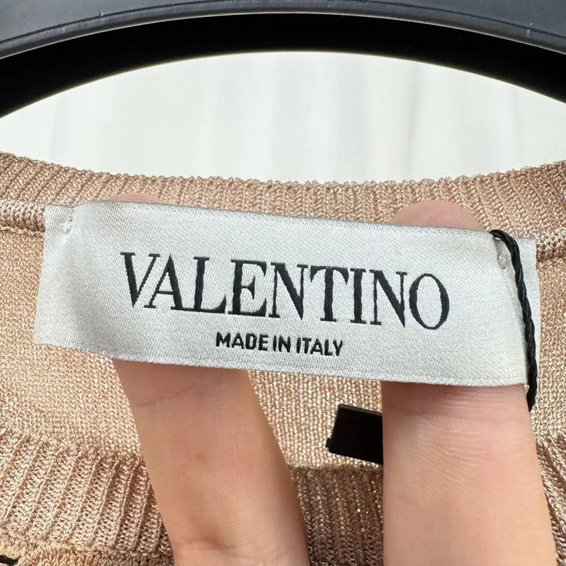 Valentino Valentino Long Sleeve Embroidered Top in Blush 0089 Size M / US 6-8 / IT 42-44 - 5 Thumbnail