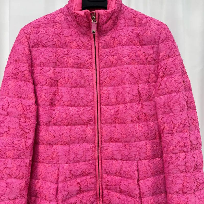 Valentino Valentino Pink Long Down Jacket 0089 Size L / US 10 / IT 46 - 3 Thumbnail